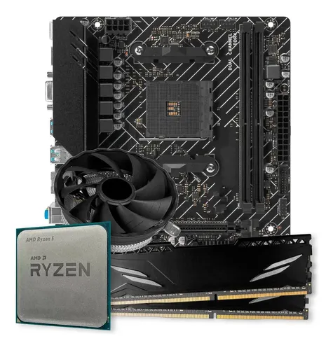 Kit Upgrade Gamer Amd Ryzen 5 5500 + A520m + 16gb Ddr4