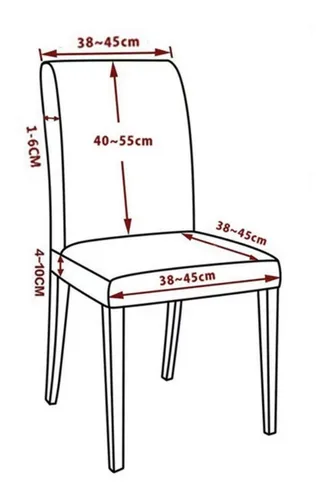 Pack 6 Funda De Silla Grueso Para Comedor Spandex Maiz