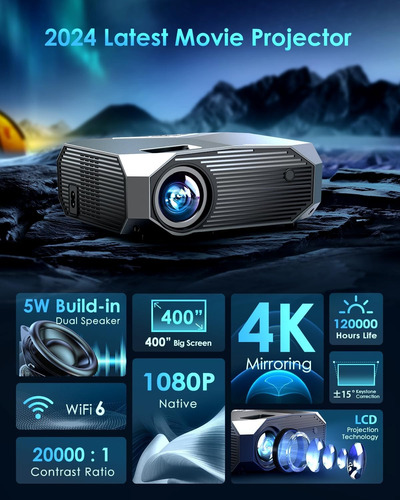 Proyector Profesional 20000 Lumenes Nativo 1080p Wifi 5g