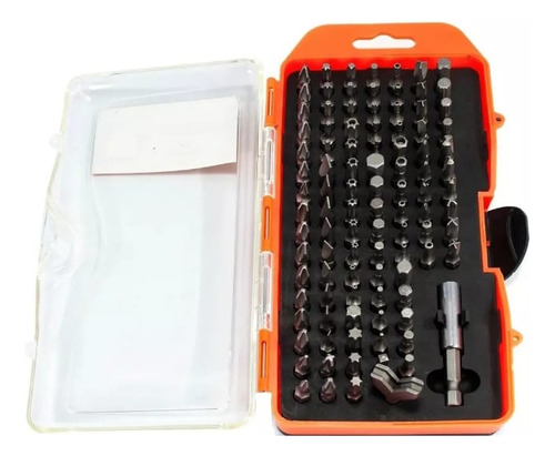 Juego Desarmador Con Puntas Y Dados 100 Pz + Juego De Brocas