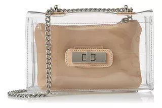 Steve Madden Bolso Bandolera Para Mujer, Transparente, 8 L X