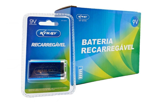 Imagem 1 de 7 de Bateria Recarregável 9v 450 Mah