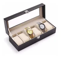Comprar Caja Para Guardar 6 Relojes - Eco Cuero Negro