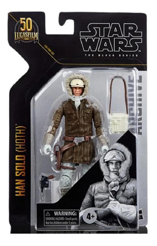 Figura Star Wars: La serie negra Han Solo Hoth Hasbro F1311