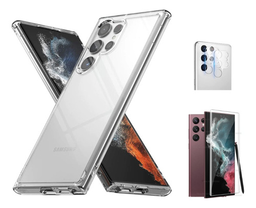 Case Ringke Fusion Para Samsung Galaxy S22 Ultra + Vidrios