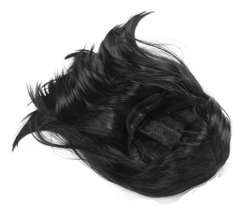 Peluca Recta Negra Con Flequillo Largo Para Mujeres Que Busc