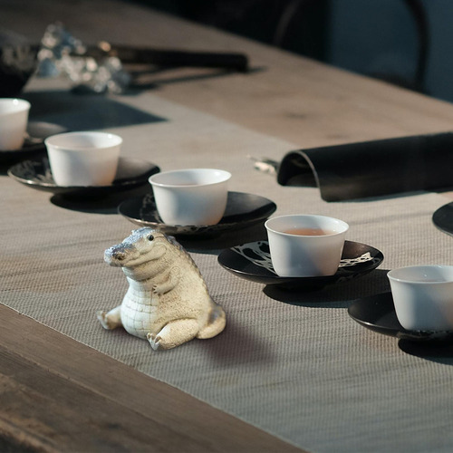 Escultura De Mascota De Té Estatua De Pequeño Micro