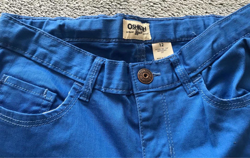Pantalon Osh Kosh Azul Francia Talle 12 Nena. Nuevo!