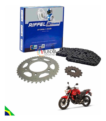 Kit De Transmisión / Arrastre Riffel Yamaha Fz16/fzn150