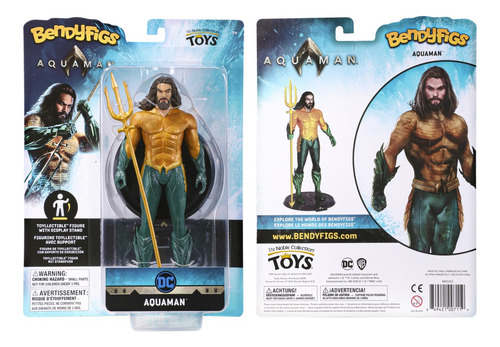 Bendyfigs Dc Aquaman Muñeco Flexible Nobletoys Juguete Figur