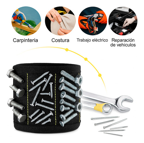 Pulsera Magnética Para Herramientas, Tornillos, Tuercas, Etc