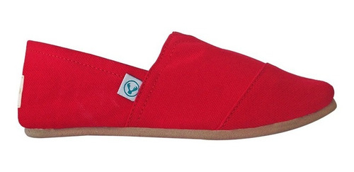 Zapato Alpargatas Korvas Rojo Dama Mujer Casual Cómodo