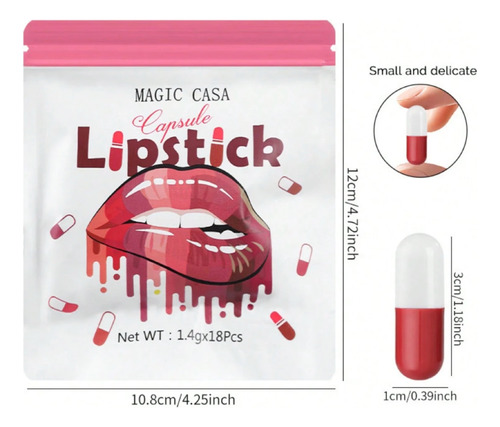 Kit De 18 Cápsulas Labiales | Larga Duración Hidratación 24h Multicolor