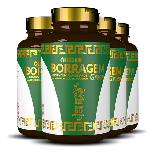 Kit-oleo De Borragem Green Hf Suplements 4x60caps