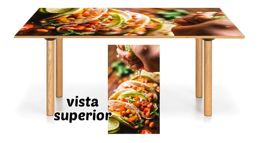 Vinilo Para Mesa Taco Comida Mexicana Picante Lunch M7