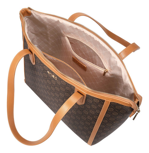 Bolsa Tote Enso Mujer Eb244120ttm Monograma Café