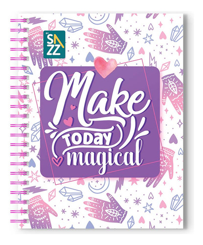 Cuaderno Francés Sazz Girly 100 Hojas Cuadro Grande