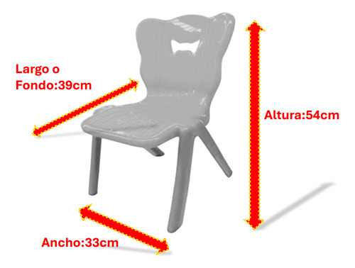 Paquete De 2 Silla Infantil Escolar Varios Colores Azul