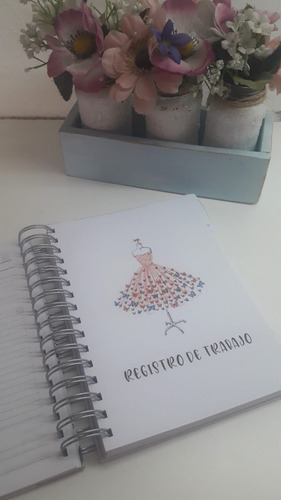 Agenda Modista Personalizable Blanco Y Negro Ramos Mejia