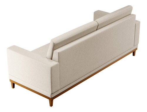 Sofá Kayrós 160cm 2 Lugares D05 Linho Bege - Mpozenato Cor Creme