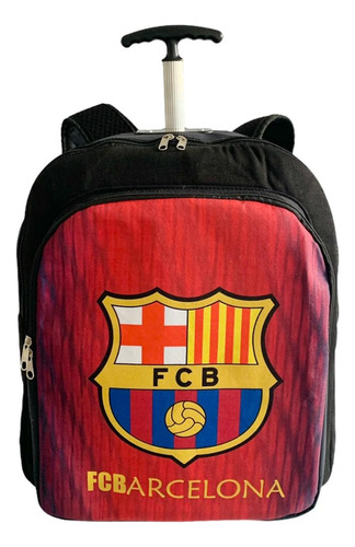 Mochila Escolar Infantil Juvenil Barcelona Rodinha Trolley G