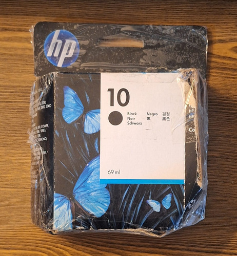 Tinta Original Hp 10 C4448a, Caja Maltratada. Negro (Usado)