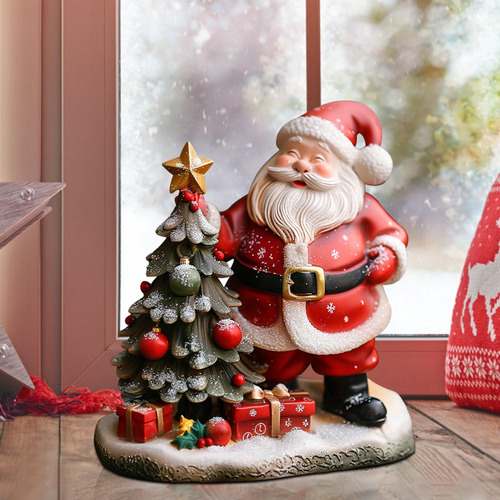 Figura Festiva De Papá Noel Para La Decoración Del Hogar