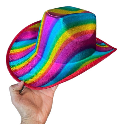 Sombrero Vaquero Tela Orgullo Gay Pride Lgbt Arcoiris Arcoir