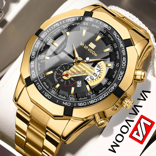 Luminoso Reloj Deportivo Casual Con Correa De Acero