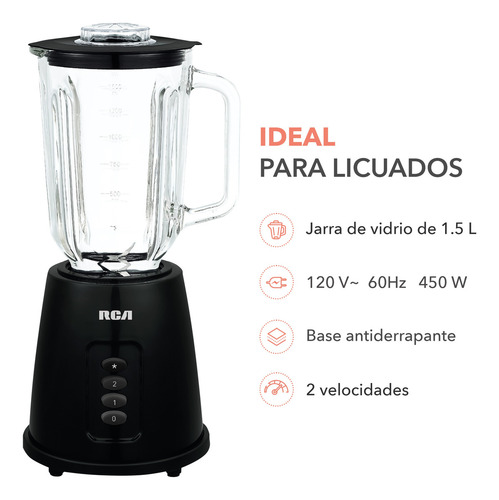 Rca Licuadora Con 2 Velocidades Rc-l2 Color Negro