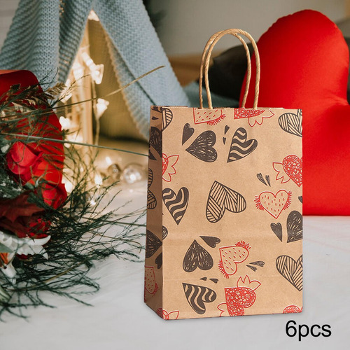 6x Bolsa De Regalo Del Día De San Valentín Bolsa Estilo B