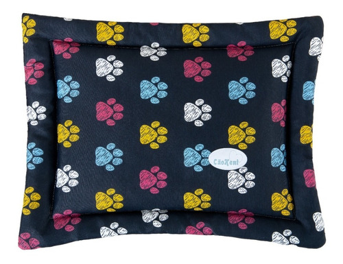 Colchonete Pet 80 X 60cm Cão Gato Cama Colchão Patinhas Azul