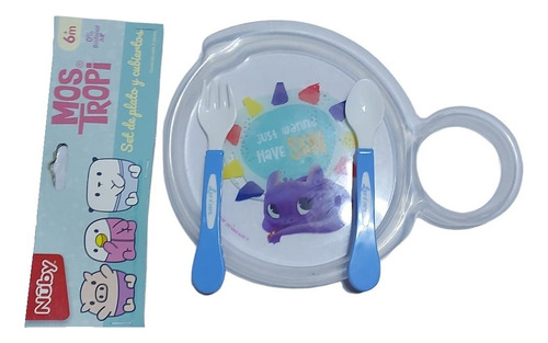 Set Plato Y Cubiertos Para Bebé Nuby