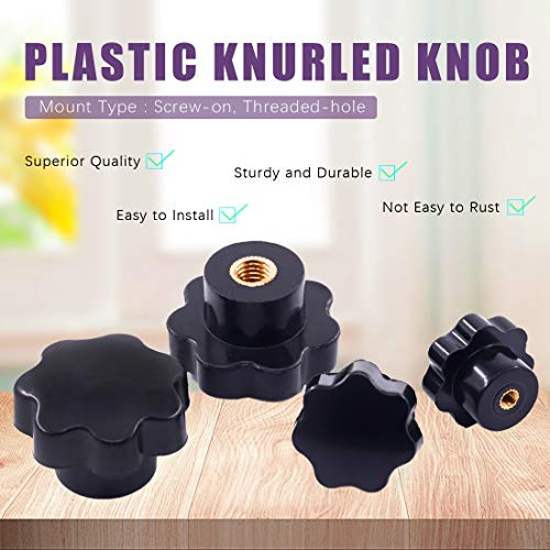 Kit 32 Piezas Estrella M4 M6 M8 M10 - Tuerca Roscable - Negr