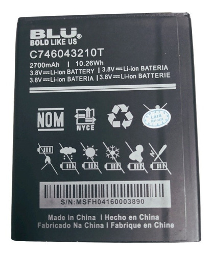 Bateria Blu 3210t Studio D530e D530k D531k C746043210t Negra