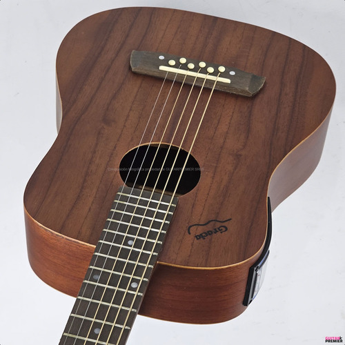 Guitarra Electroacustica Viajera All Mahogany Caoba Pro Gp® Material Del Diapasón Nogal Orientación De La Mano Derecha