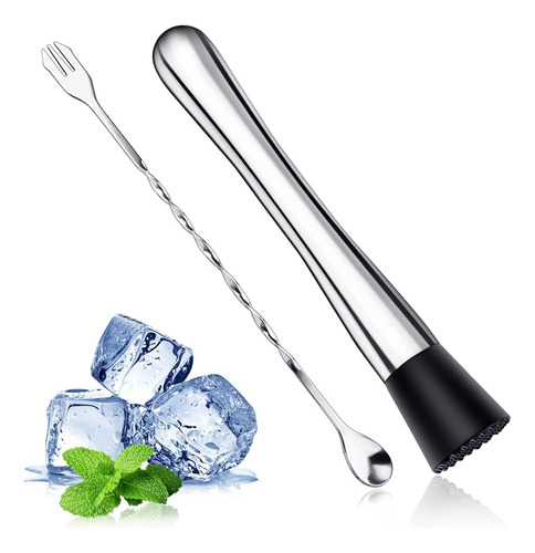 Set De Cóctel De Acero Inoxidable Con Cuchara Para Mezclar