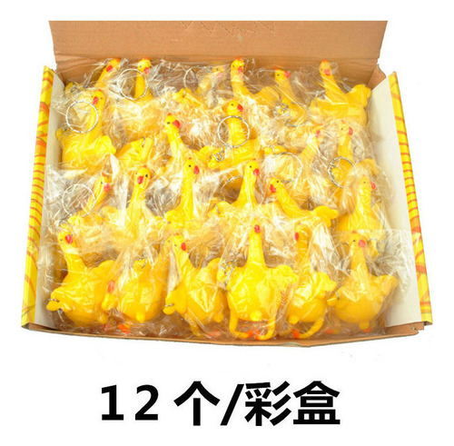 Brinquedo Paródia De Frango Espremendo Ovo 12 Pcs