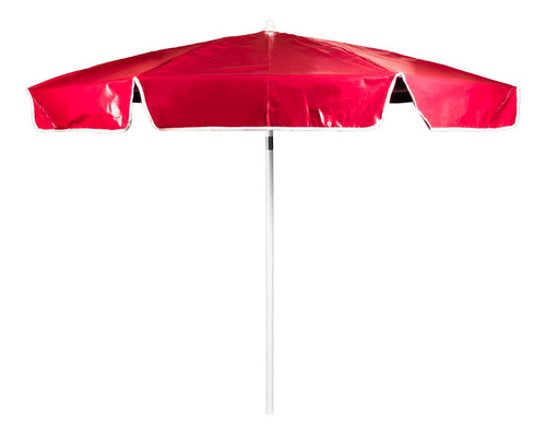 Sombrilla De Pvc 2.1 M Paraguas Rojo Liso