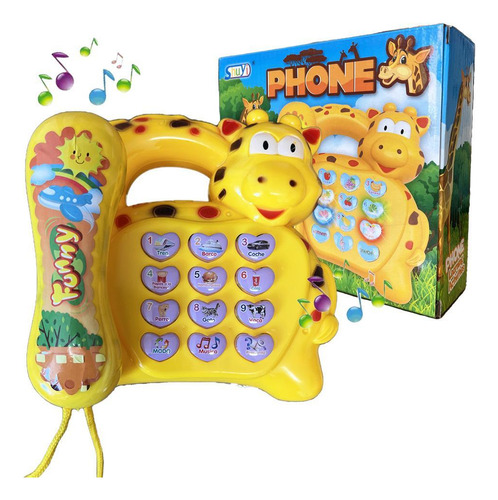 Telefone Musica Infantil Brinquedo Educativo Animais Fazenda