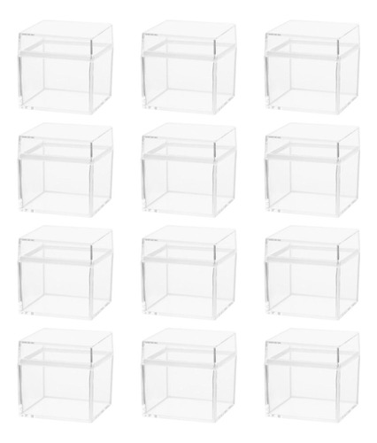 12 Cajas Transparentes Para Dulces, 5 Cm, Para Manualidades,