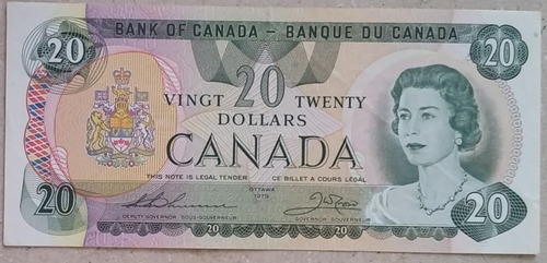 Billetes Mundiales : Canada 20 Dolares 1979 Norteamerica