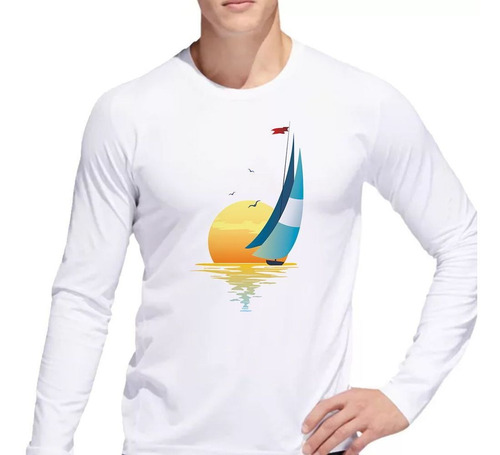 Remera De Hombre Velero Playa Sol Mar Viaje Ml