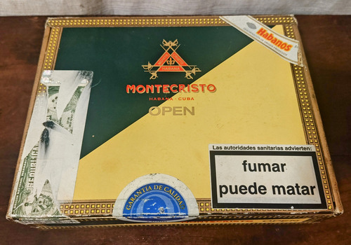 Caja De Madera Vacia Para Habanos Montecristo (Usado)