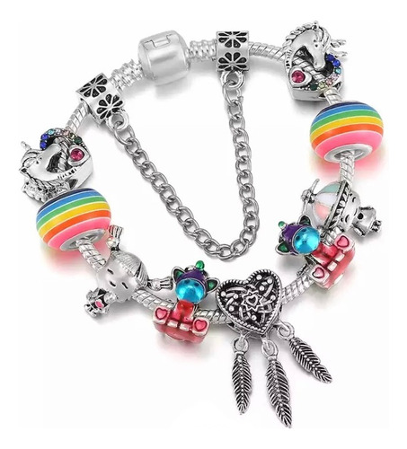 Pulsera Con Charms Modelo Arcoiris