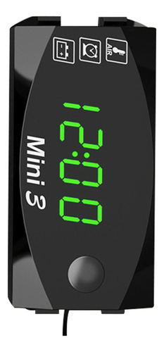 Reloj Digital 3 En 1 For Motocicleta Dc 6v-30v Con Termómet