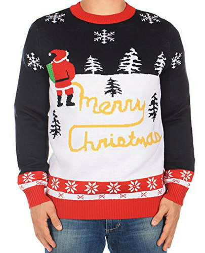 Ugly Christmas Jersey - Jersey De Nieve Amarillo: X-large