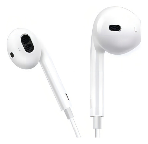 Kit 02 Fones De Ouvido Com Fio Tipo C Com Microfone Kd-733 Cor iPhone
