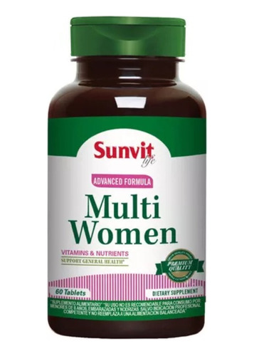 Multi Women Sunvit 60 Tabletas Multivitaminico Dietafitness