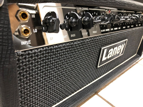 Cabeçote Guitarra Laney Lh 50 Valvulado 50wrms Cor Preto 127v